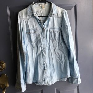 Denim button down shirt